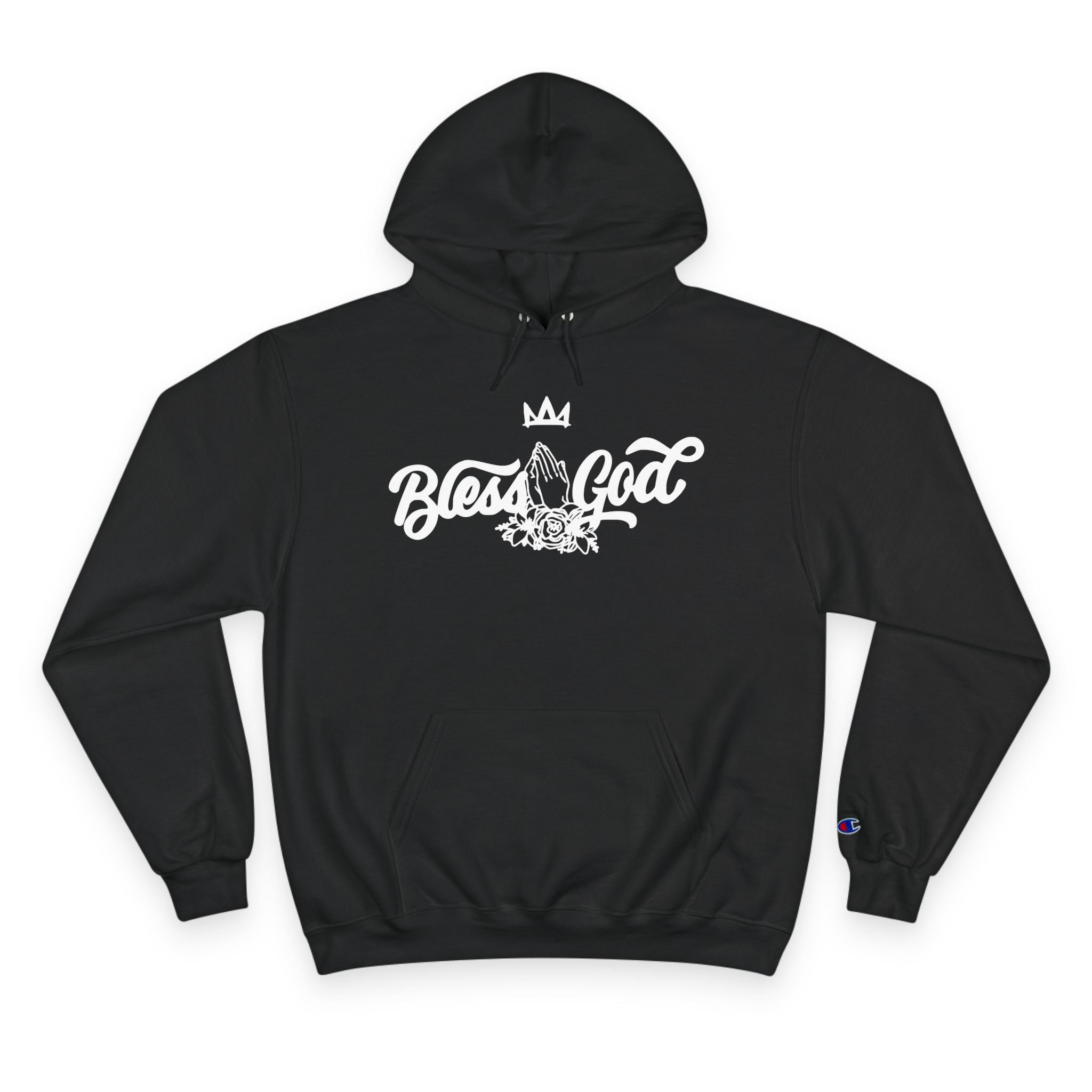 Bless God Prayer Hands Champion Hoodie