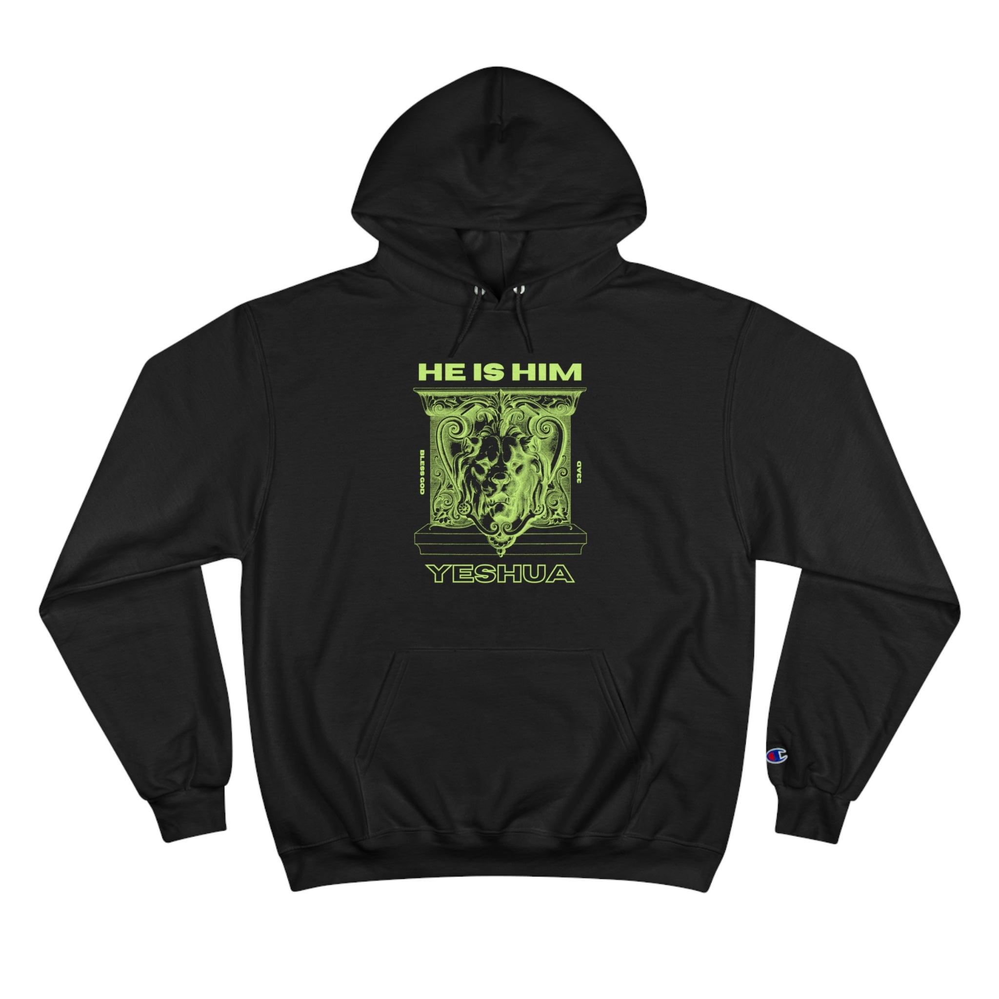 HE is HIM Black Champion Hoodie