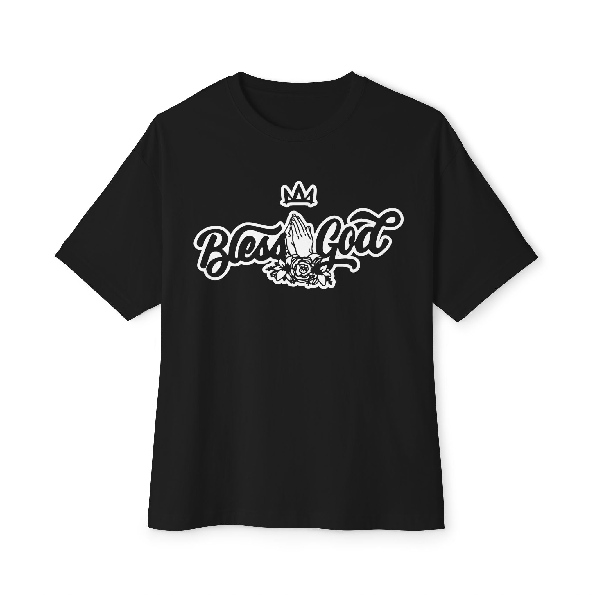 Bless God Prayer Hands Boxy Tee